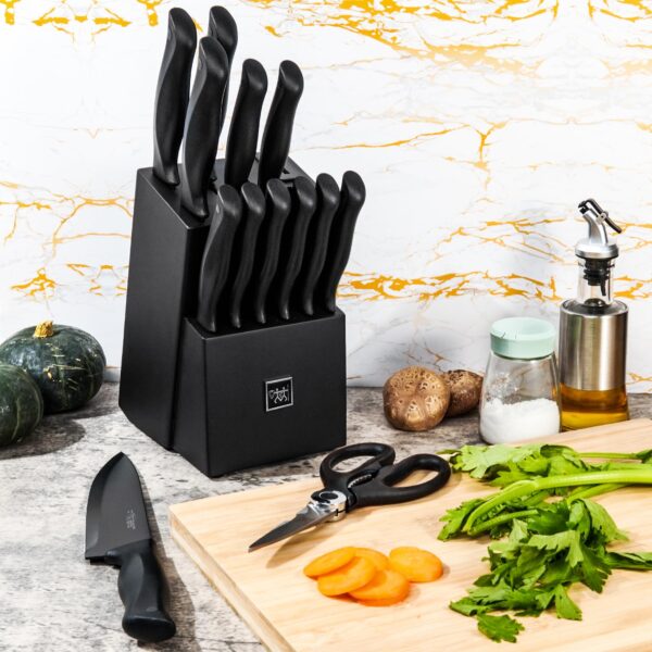 Kitchen Knife Set with Block - Image 4